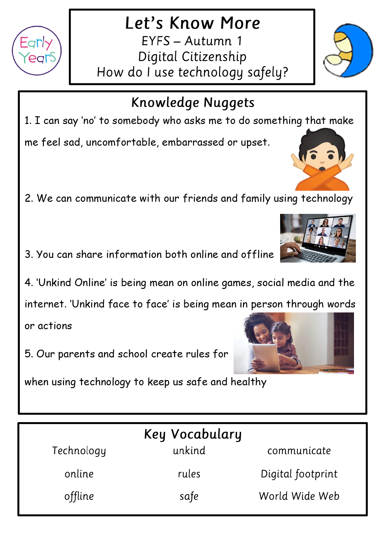 EYFS How do I use technology safely